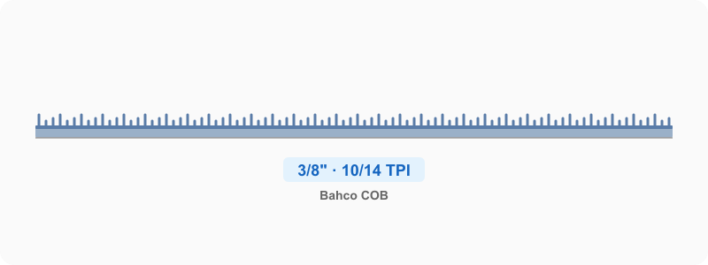 Custom 3/8 in Bi-Metal M42 Bandsaw Blade 10/14 Variable TPI - Metal Wood